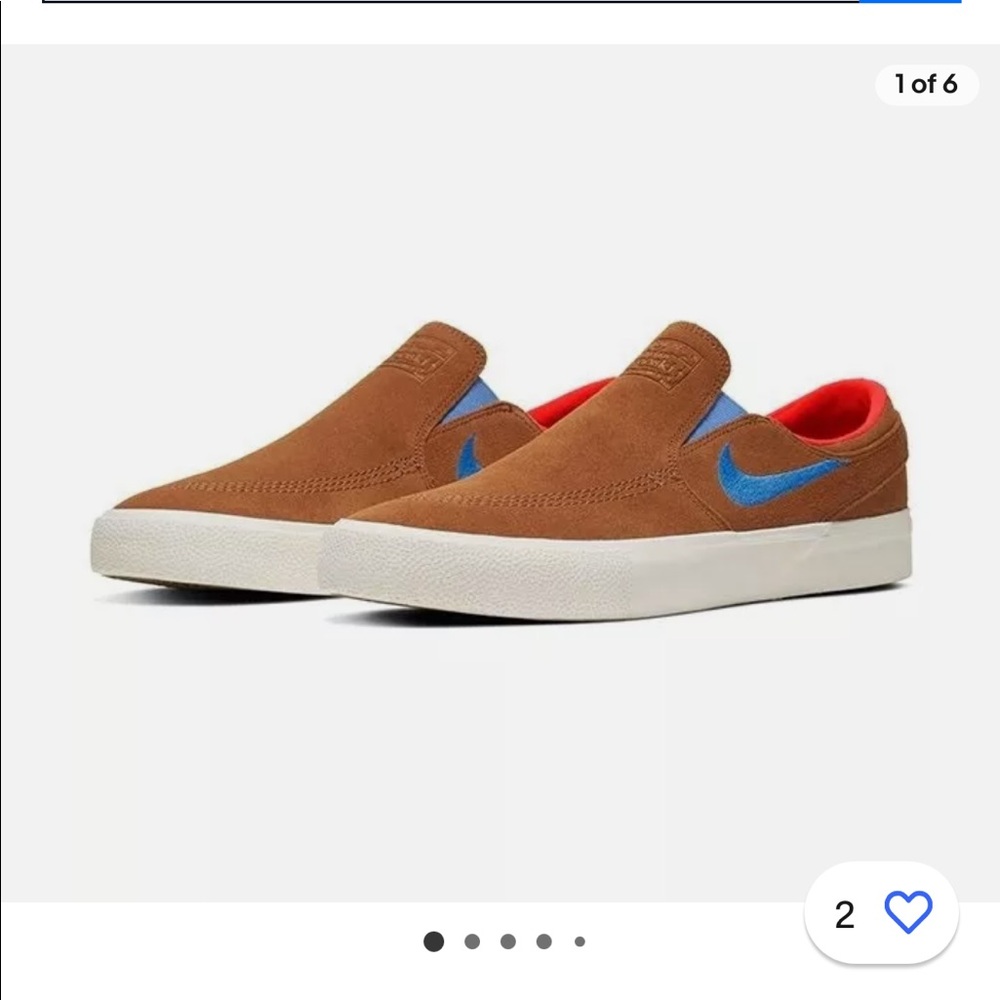 Nike Stefan Janoski zoom Slip on SB suede brown mens sz. 9.5